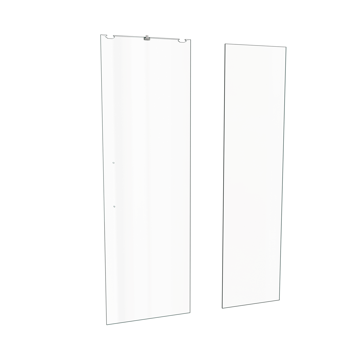 Balmani Senses Design porte coulissante réversible 120 cm x 210 cm verre transparent