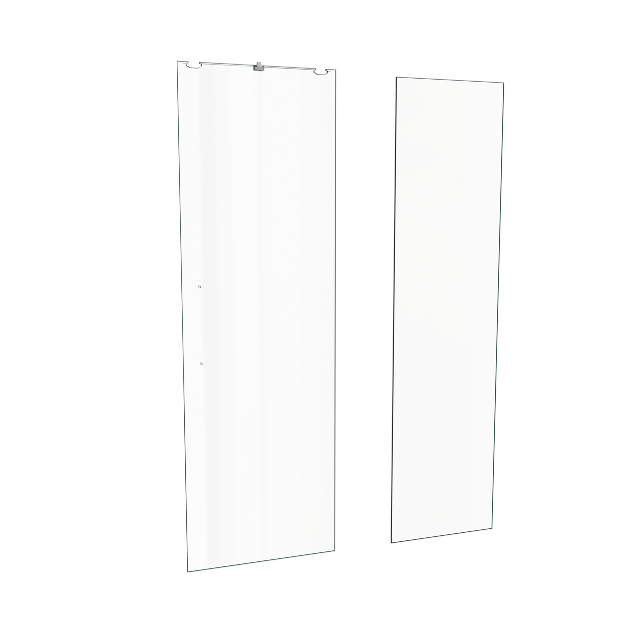 Balmani Senses Design porte coulissante réversible 120 cm x 210 cm verre transparent