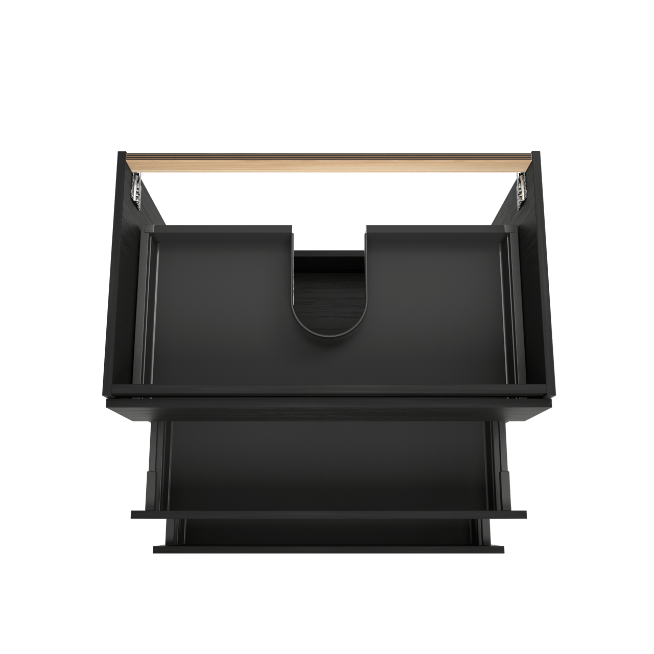 Balmani Lucida meuble sous-lavabo a poser 90 x 55 cm chêne noir 3 tiroirs