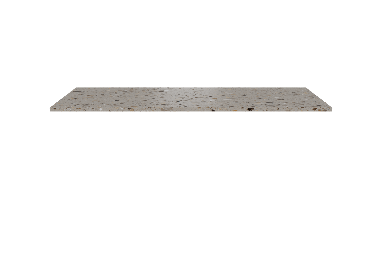 Balmani Stretto enkel of dubbel wastafelblad greige terrazzo 135 x 55 cm