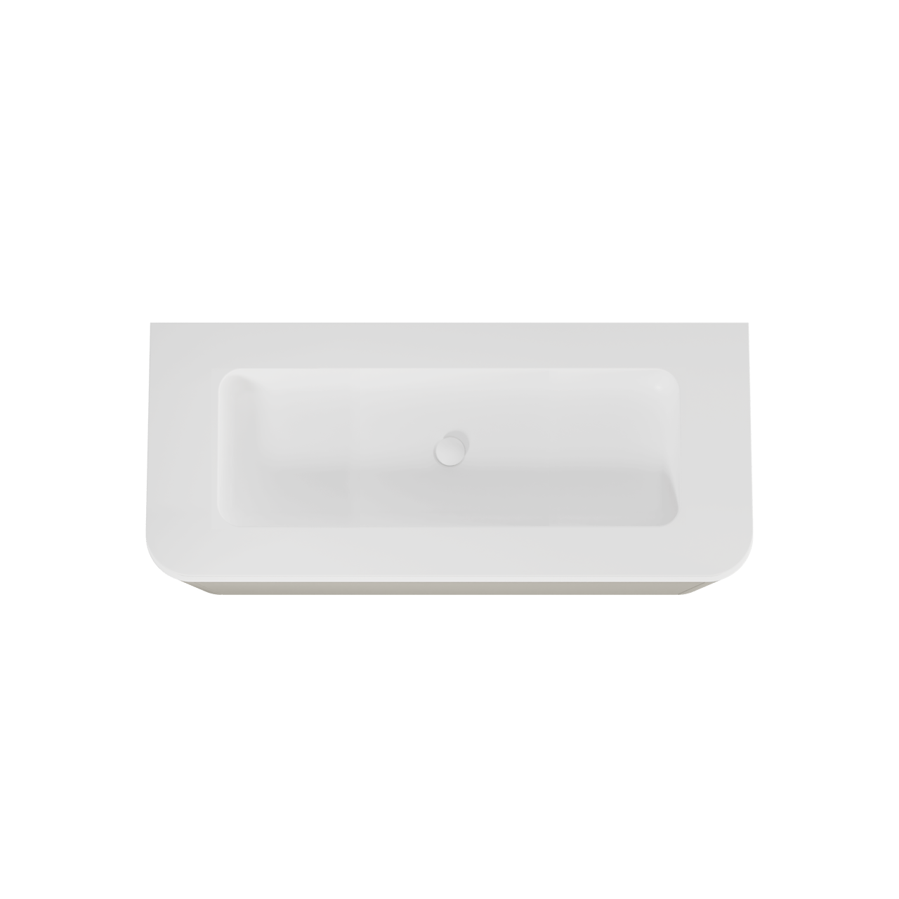 Balmani Moon zwevend badkamermeubel 130 x 55 cm zijdegrijs met Moon enkel of dubbel tablet in solid surface mat wit