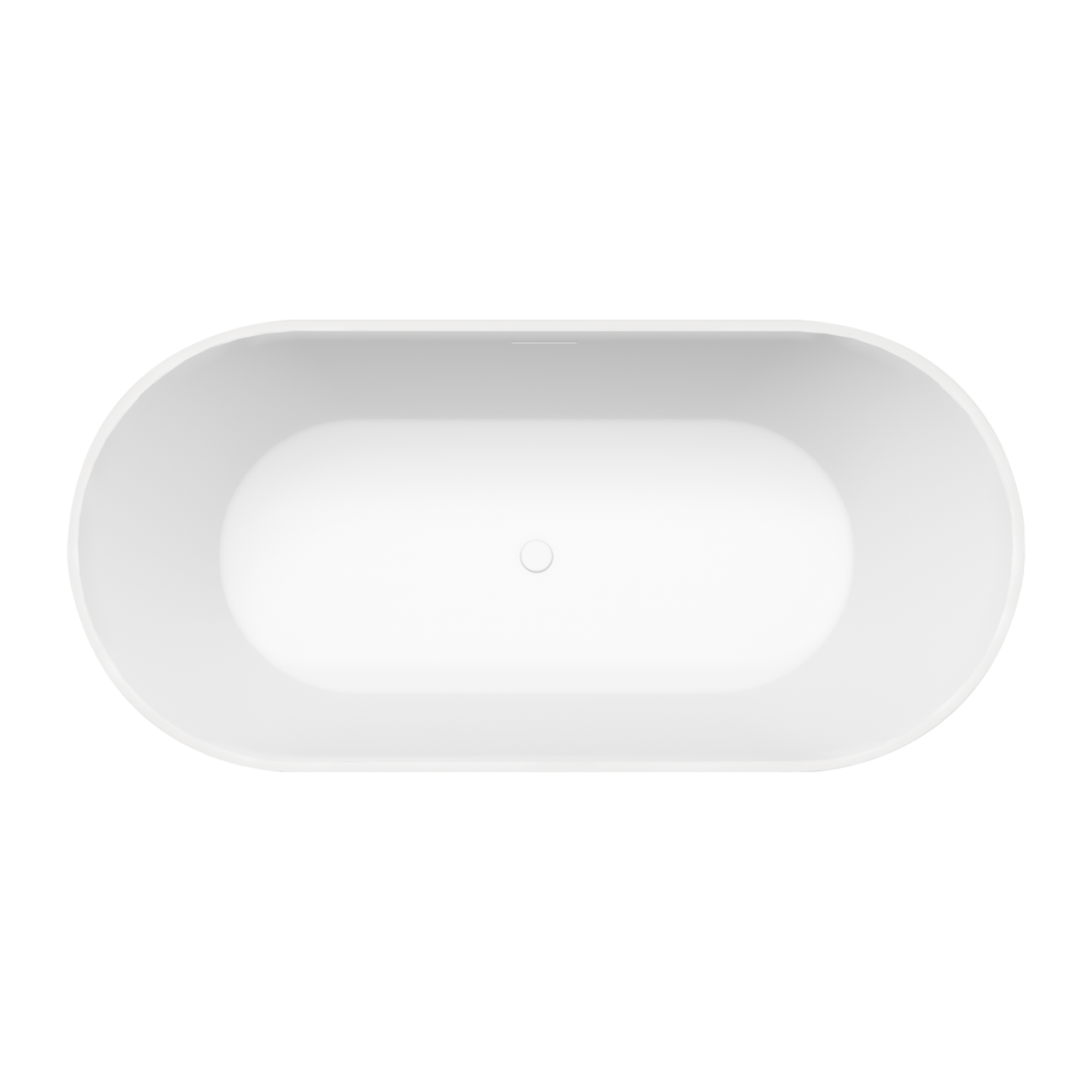 Balmani Nomina baignoire îlot ovale 169 x 80 cm Solid Surface blanc mat