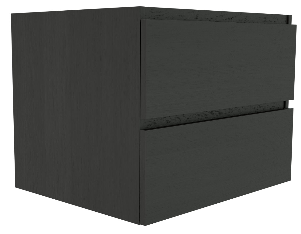 Balmani Lucida meuble sous-lavabo suspendu 67,5 x 55 cm chêne noir 2 tiroirs