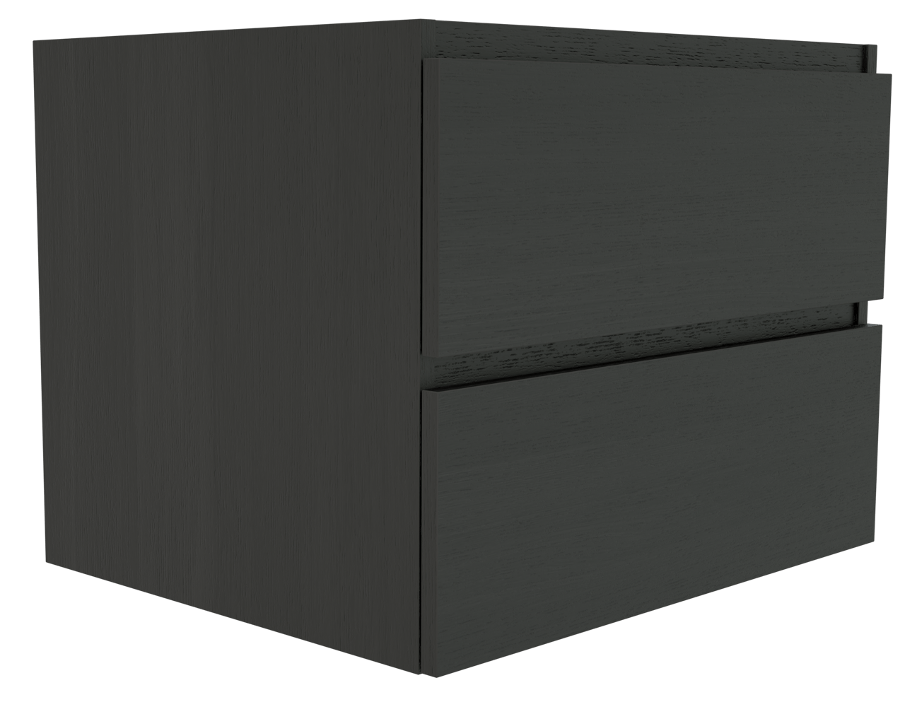 Balmani Lucida meuble sous-vasque suspendu 67,5 x 55 cm chêne noir 2 tiroirs