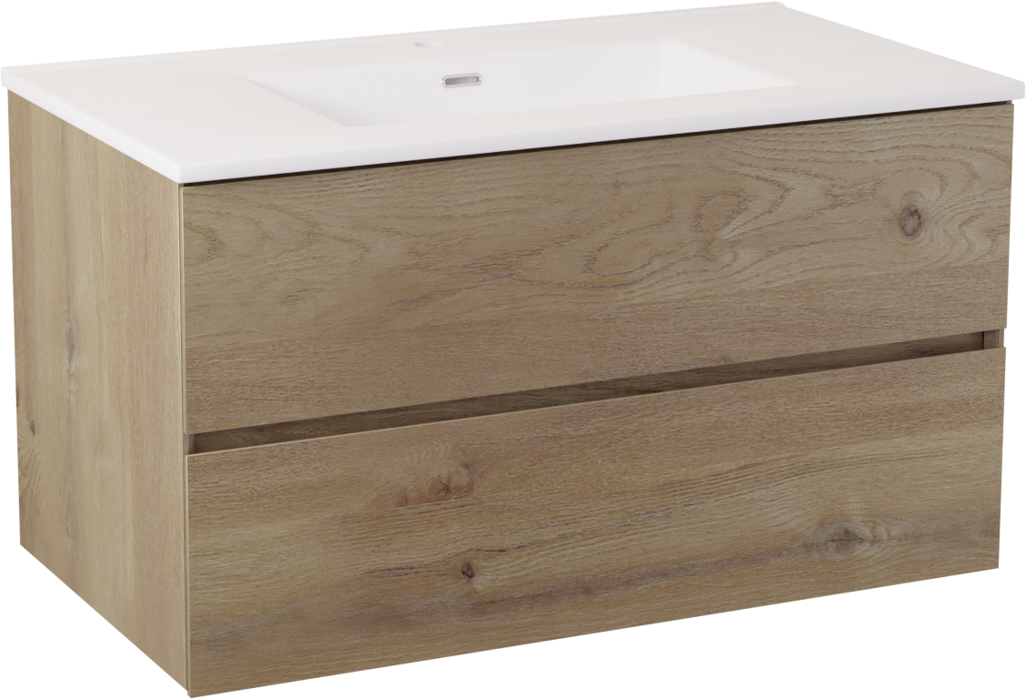 Storke Edge Badmöbel Set mit Kera Waschtisch