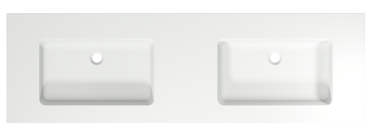 Storke Mata Doppelwaschtisch, Solid Surface matt, 170 x 52 cm