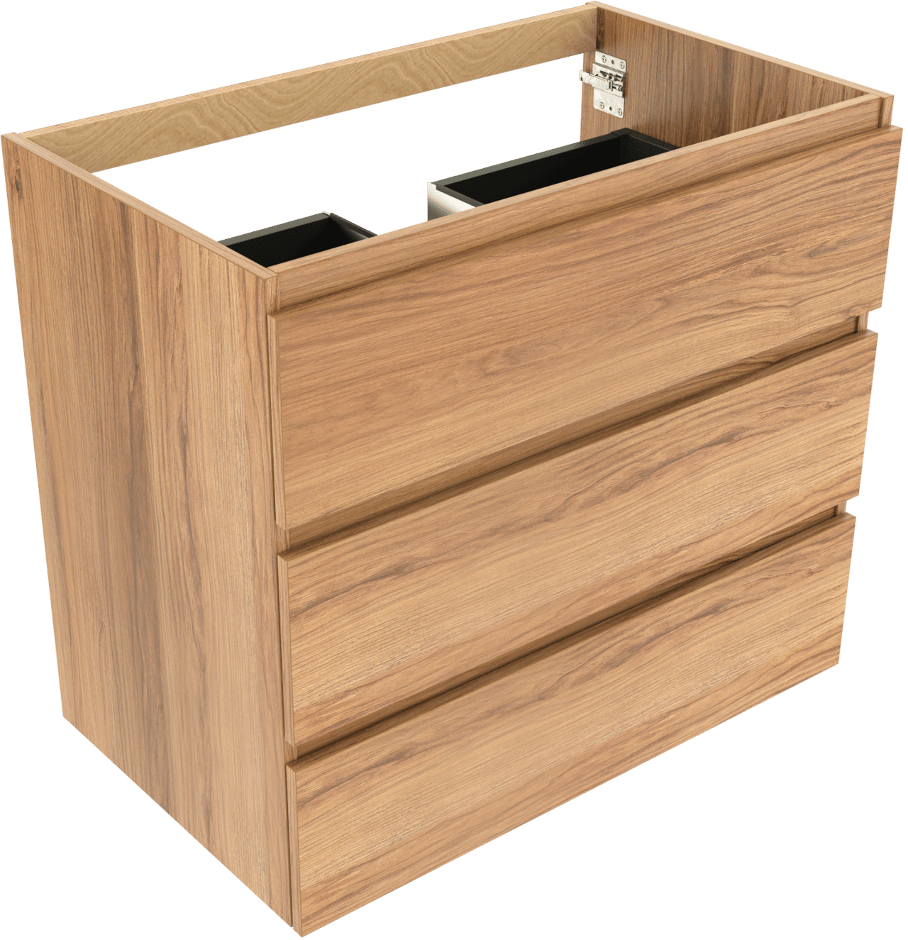 Balmani Lucida meuble sous-lavabo a poser 90 x 55 cm teck 3 tiroirs