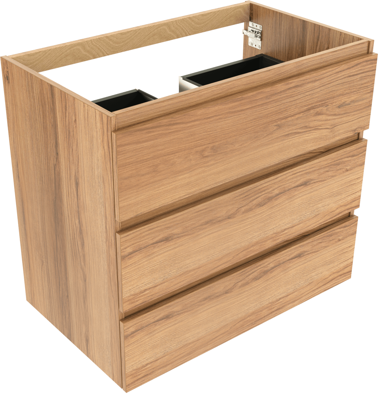 Balmani Lucida meuble sous-lavabo a poser 90 x 55 cm teck 3 tiroirs