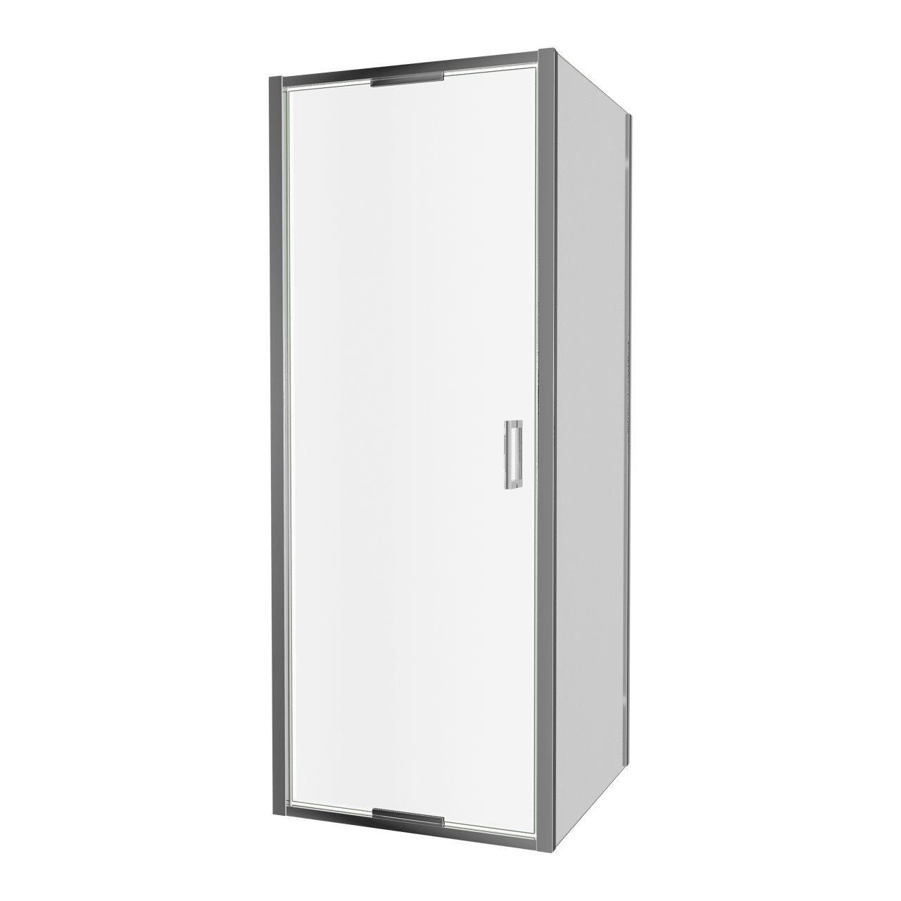 Luca Varess Vidor In douchehoek met draaideur en vaste zijwand 80 x 80 cm helder glas glans chroom profiel
