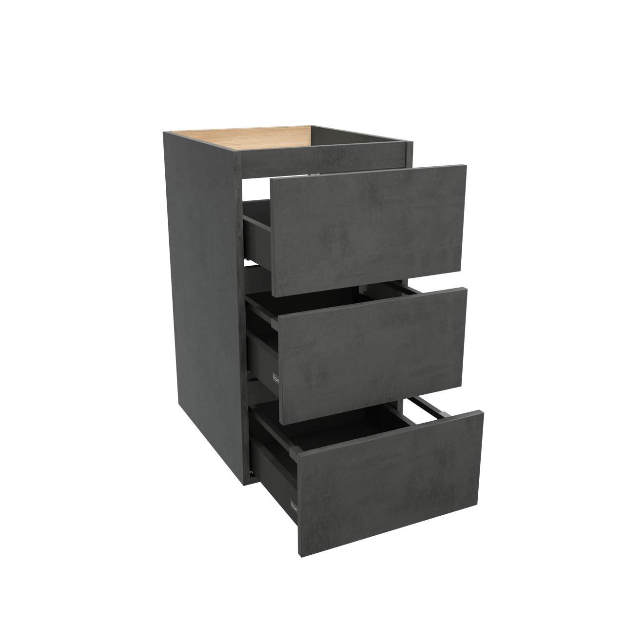 Balmani Lucida staande wastafelonderkast 45 x 55 cm beton donkergrijs 3 lades