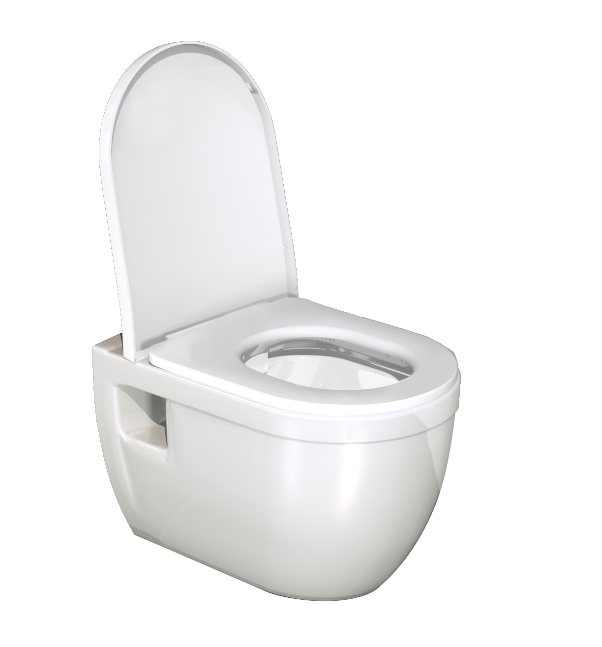 Linie Tempo hangend toilet en luxe wc-bril hoogglans wit randloos met Geberit Duofix inbouwreservoir