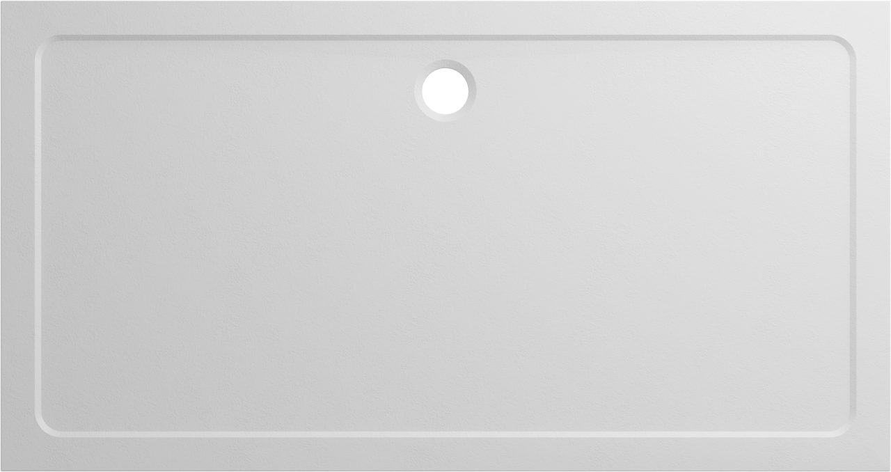 Linie Calisto receveur de douche 170 x 90 cm rectangulaire marbre composite Blanc Brillant