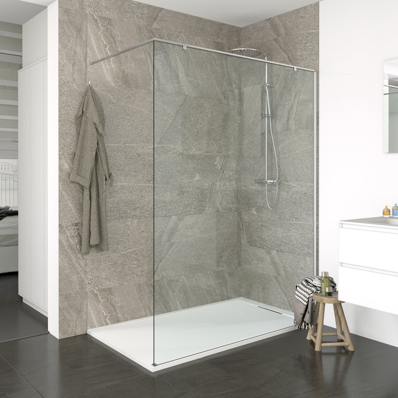 Balmani BMSS Crest barre de stabilisation à droite 152 x 102 cm chrome