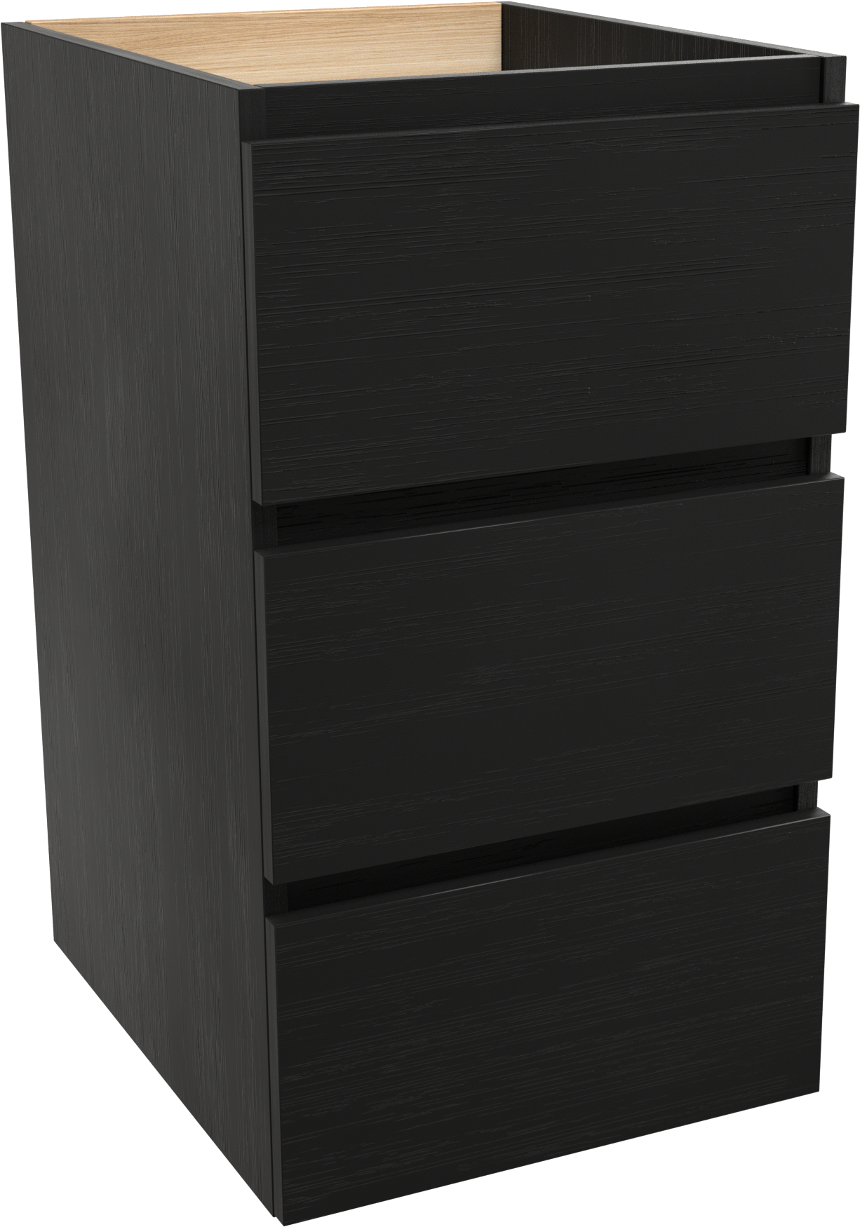 Balmani Lucida meuble sous-vasque a poser 45 x 55 cm chêne noir 3 tiroirs