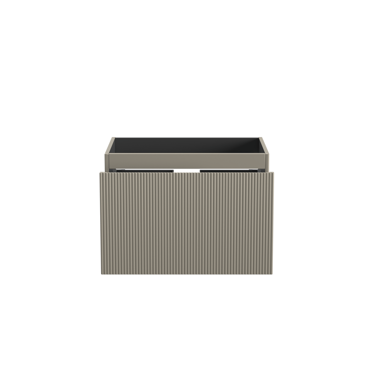 Storke Ribs zwevende wastafelonderkast 75 x 52 cm zijdegrijs 2 lades