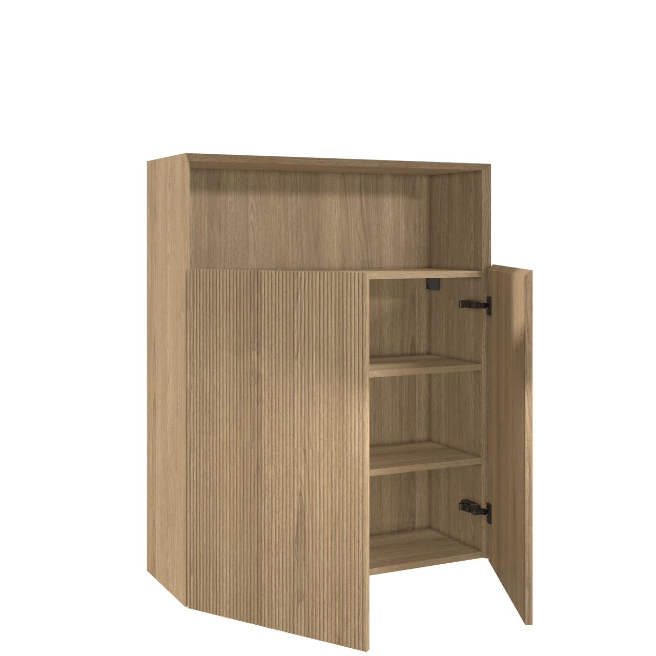 Balmani Fila Badhochschrank: Hängend, Eiche Natur, Furnierholz, 100 x 30 x 120 cm