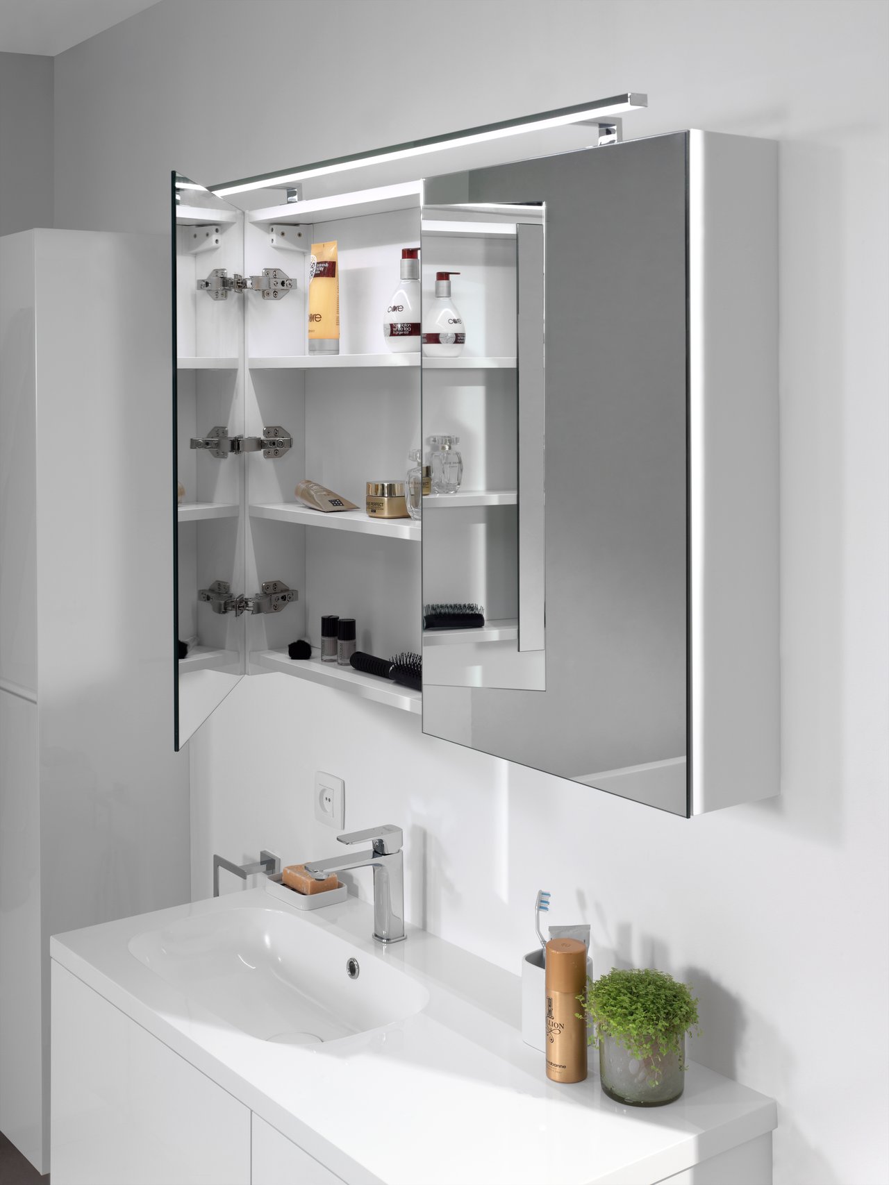 Storke Reflecta armoire de toilette 100 x 75 cm Blanc Brillant