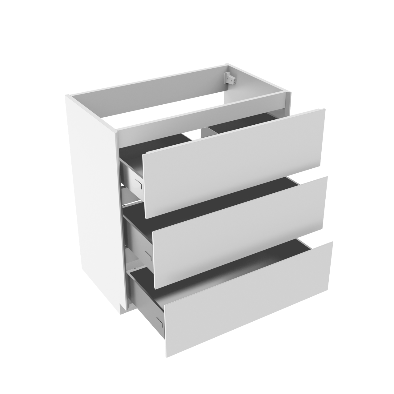 Storke Edge staande wastafelonderkast 80 x 46 cm hoogglans wit 3 lades