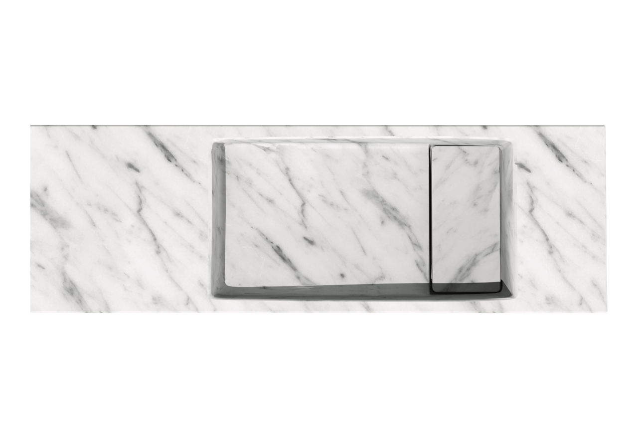 Balmani Mood fonteintje 65 x 20 cm Carrara marmer