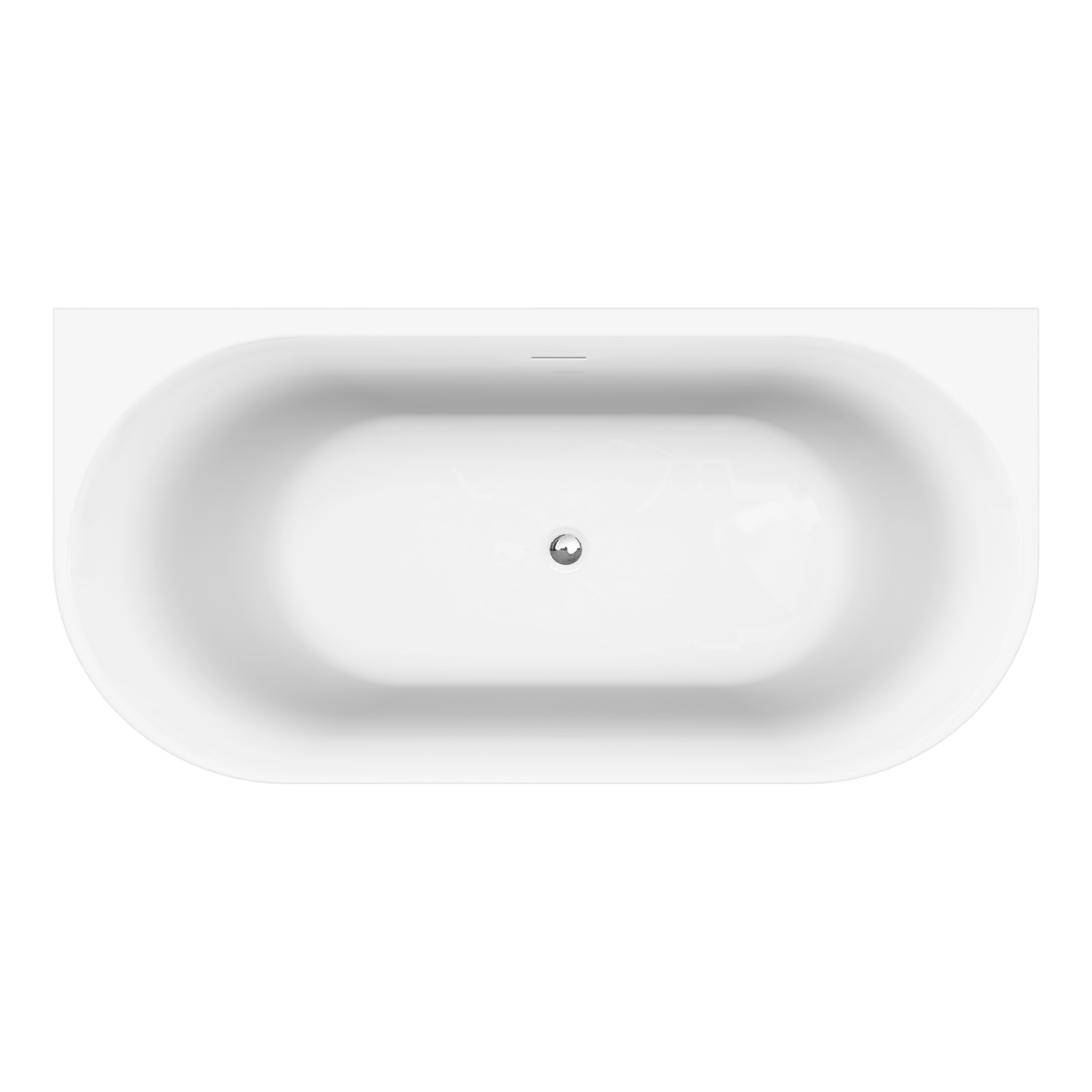 Luca Varess Otello baignoire semi-îlot 170 x 80 cm acrylique blanc mat