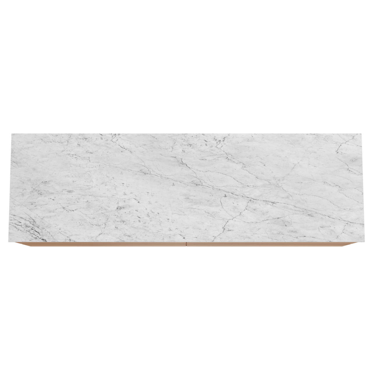 Balmani Mitra meuble salle de bains suspendu 180 x 55 cm teck avec Stretto tablette simple ou double en marbre carrare