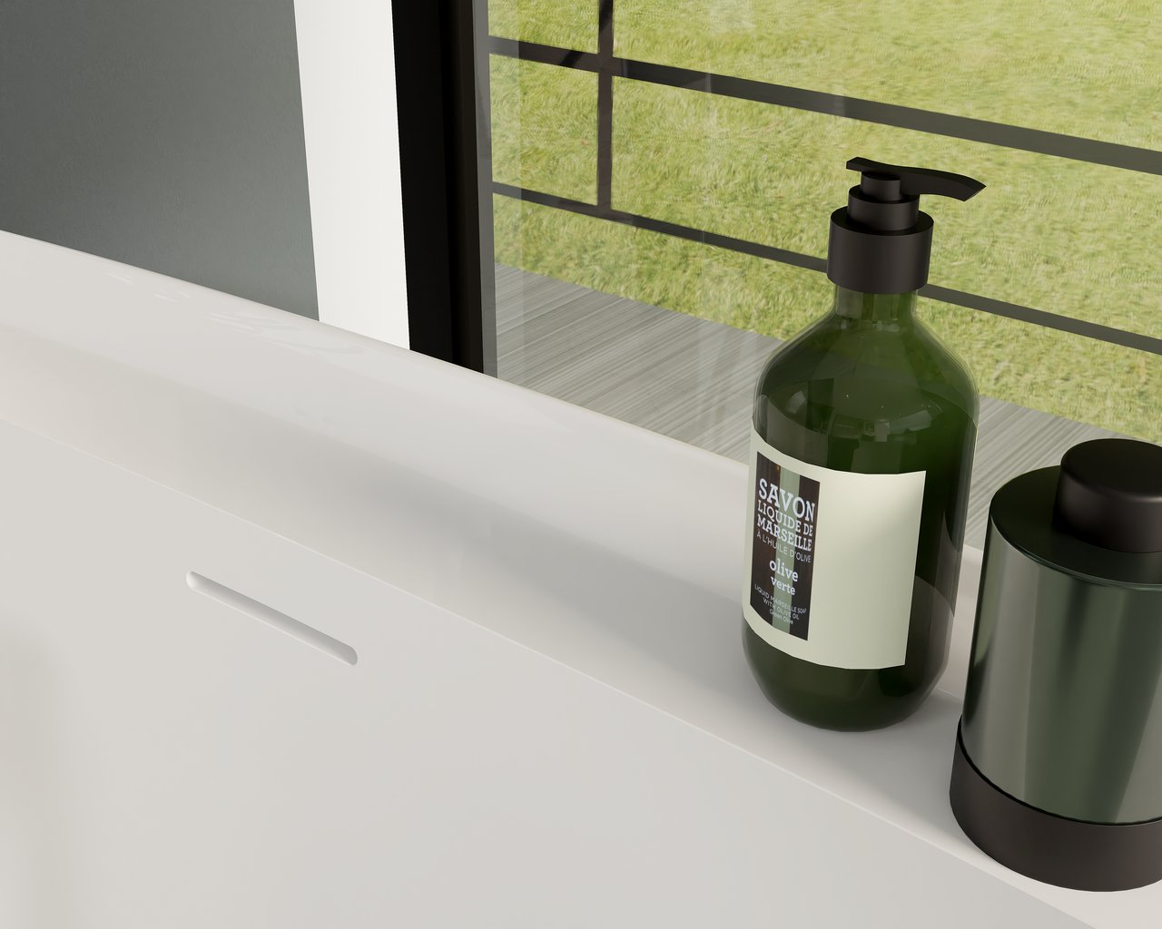 Luca Varess Sutilo ovaal vrijstaand bad 160 x 75 cm acryl Hoogglans Wit met geïntegreerde legplank