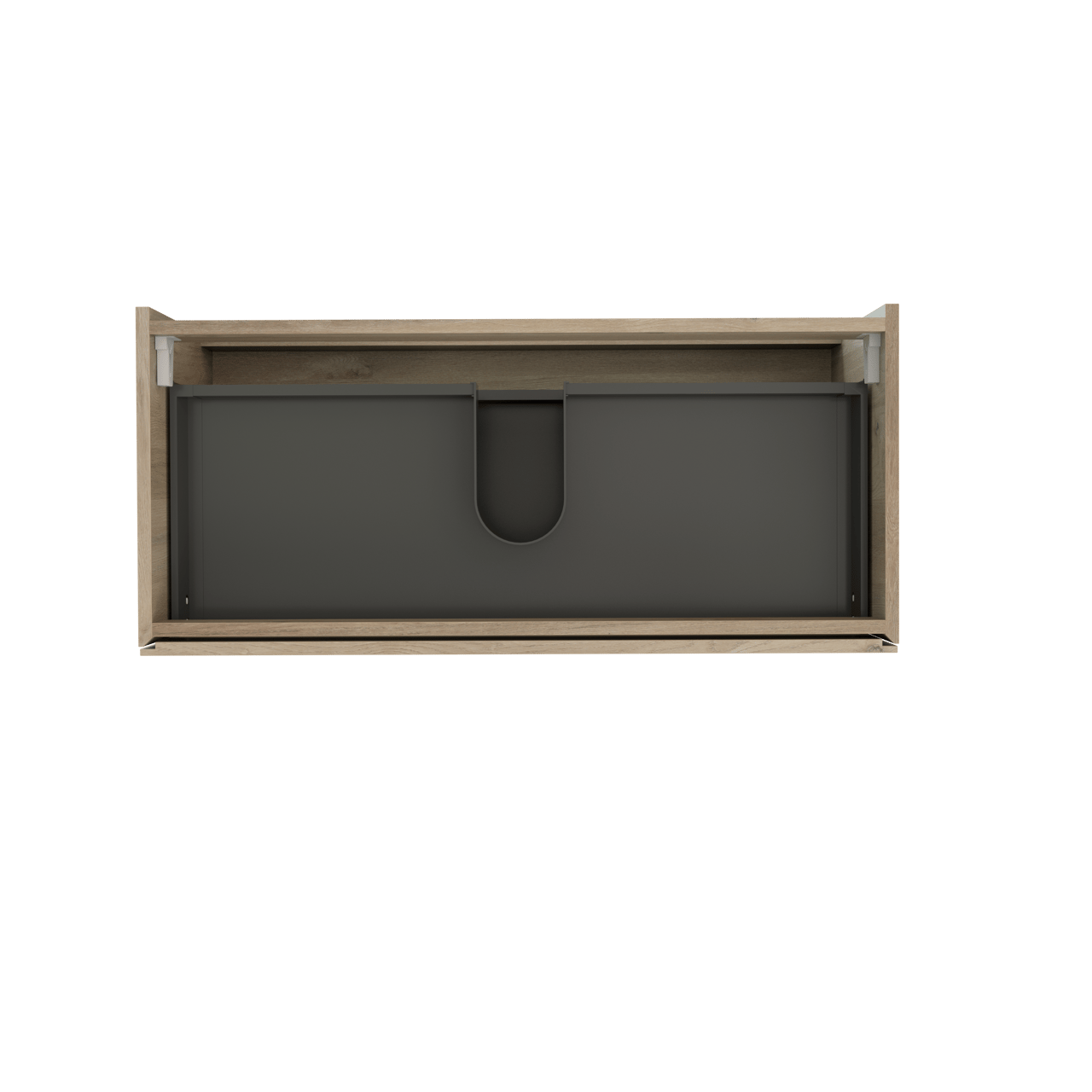 Storke Edge meuble sous-vasque suspendu 100 x 46 cm chêne brut 2 tiroirs