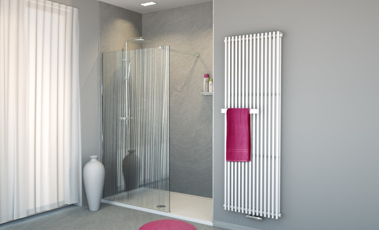 Balmani Modular nisdouche 120 x 200 cm mikado glas glanzend chroom profiel