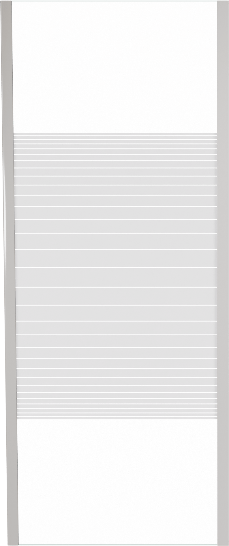 SanyOne Anton zijpaneel 80 cm Gestreept glas glanzend wit profiel