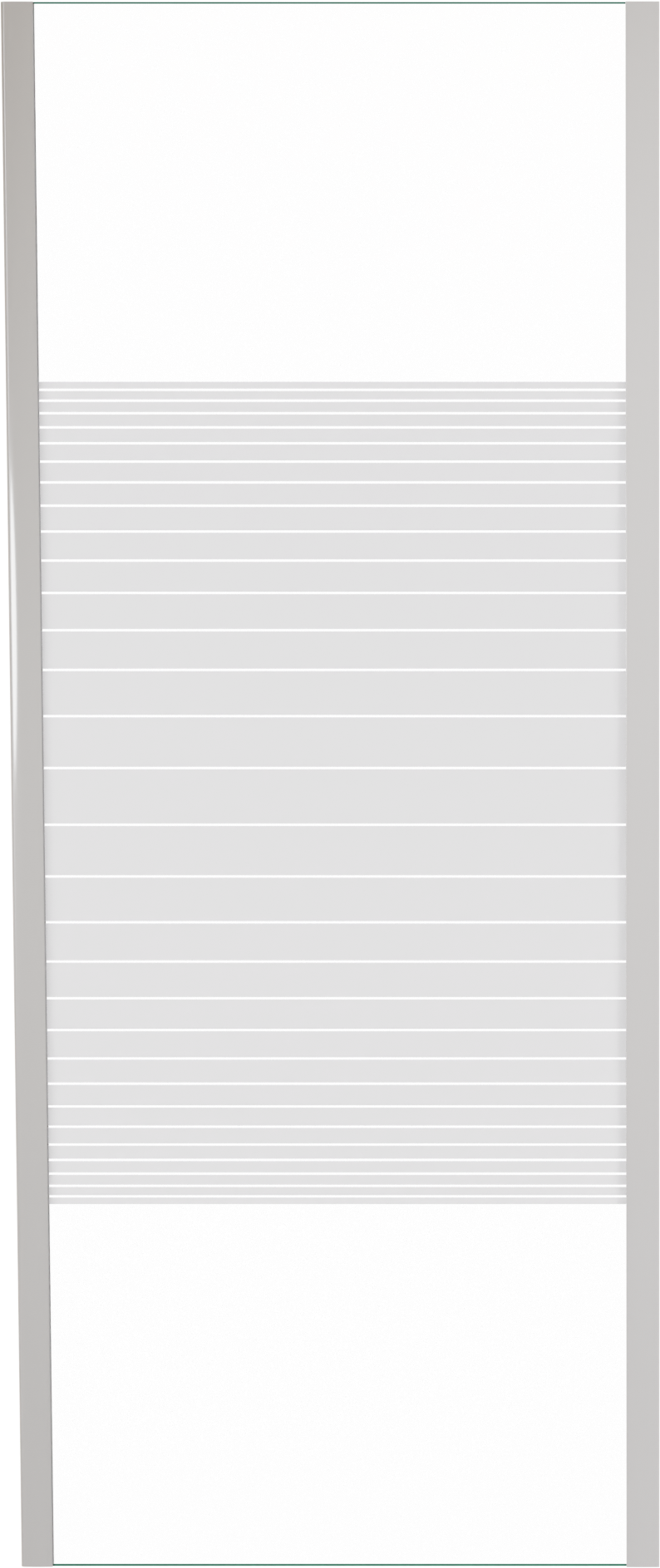 SanyOne Anton zijpaneel 80 cm Gestreept glas glanzend wit profiel