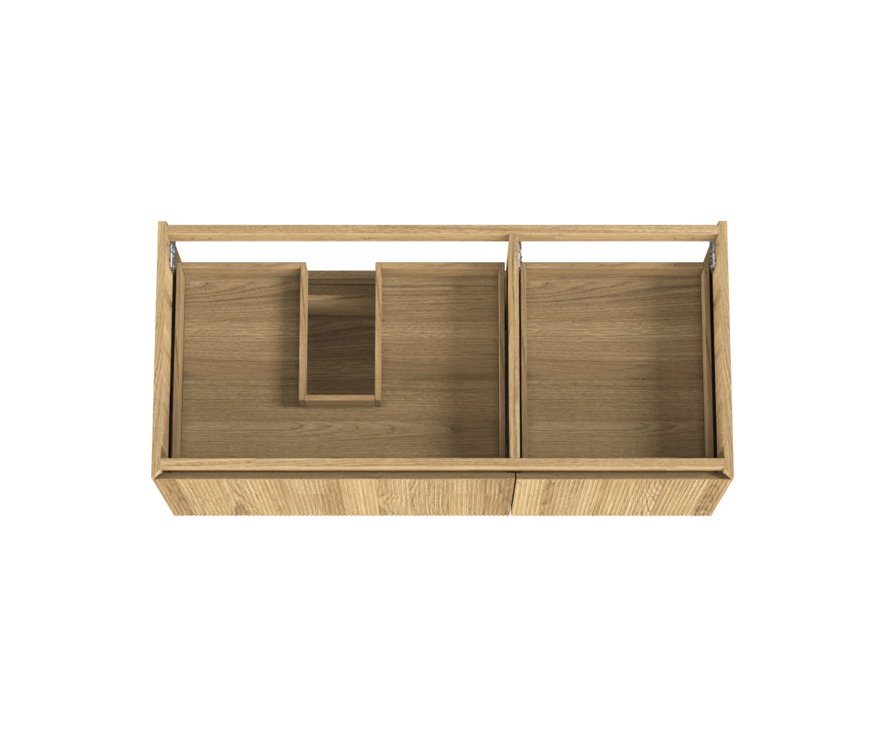 Balmani Fila meuble sous-lavabo suspendu 120 x 55 cm asymétrique gauche placage chêne naturel 4 tiroirs