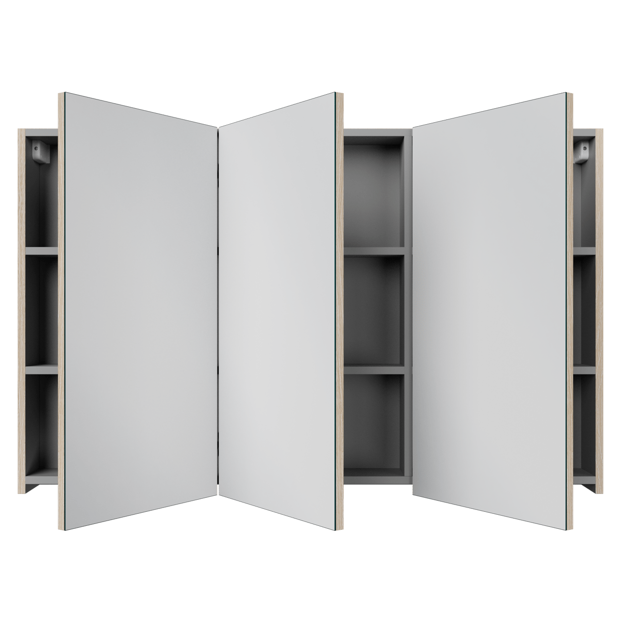 Linie Montro armoire de toilette 120 x 75 cm chêne clair