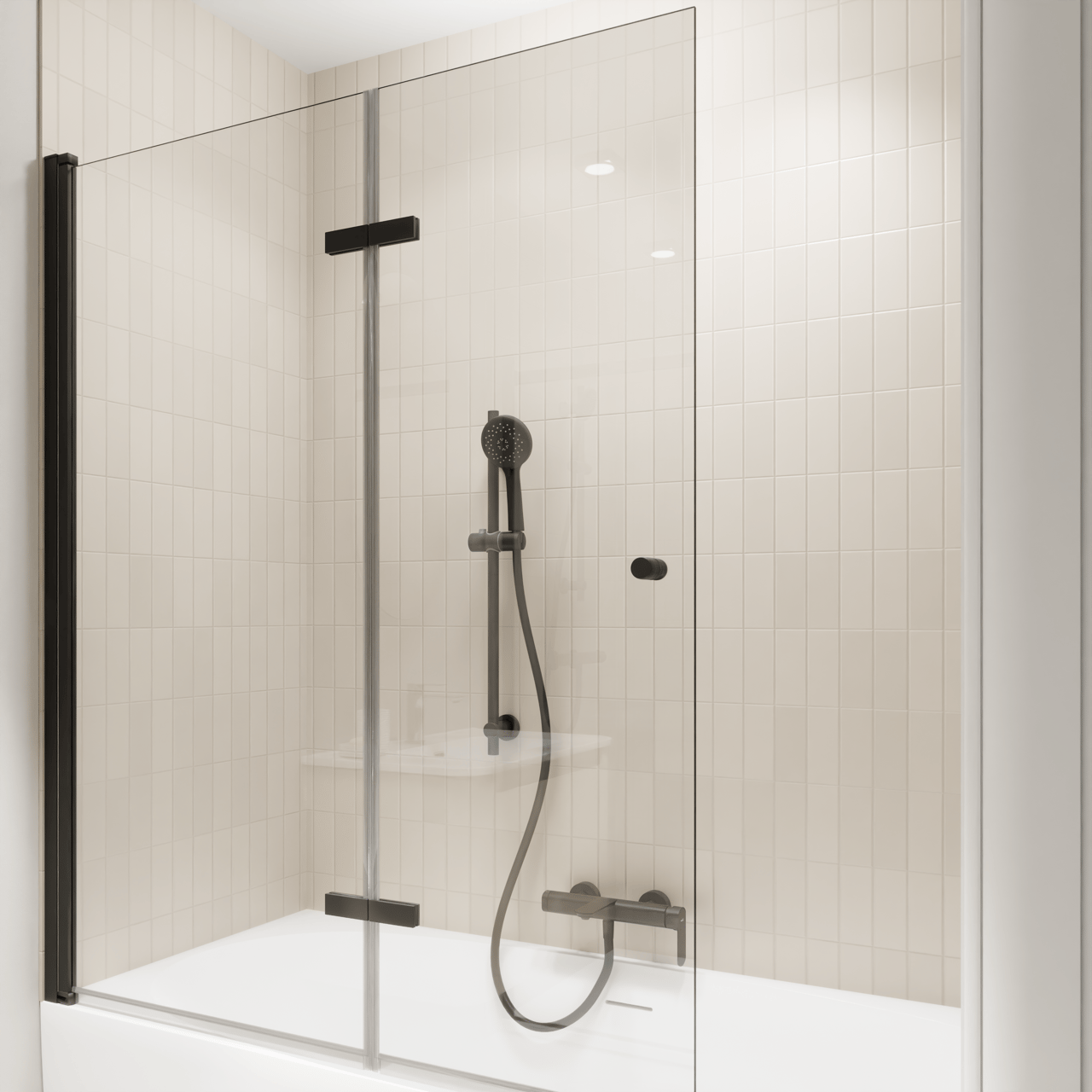 Blaufoss Bodan douchestang 70 cm met douchekop 11 cm 3 functies mat zwart