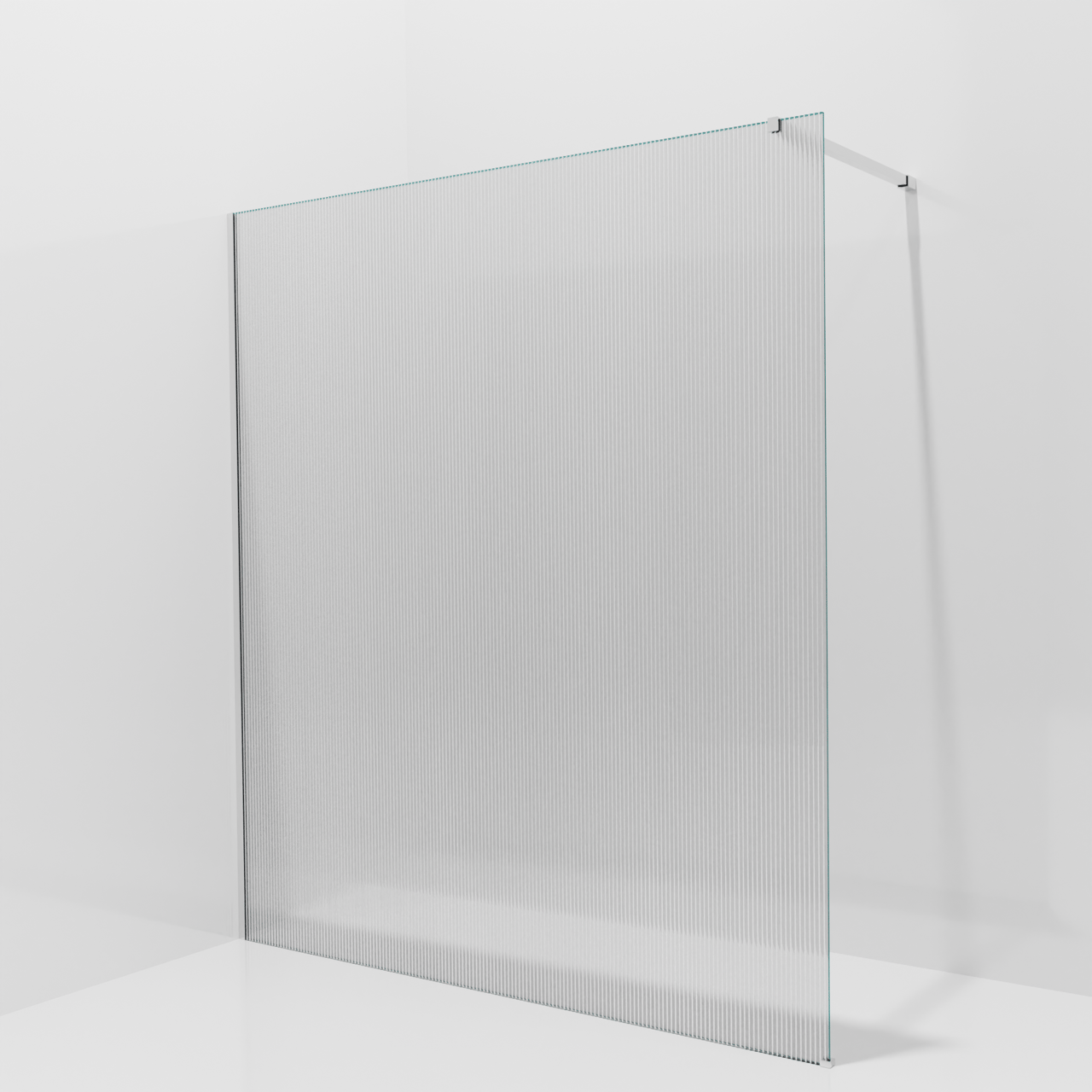 Balmani Modular Walk-In Dusche: 180 x 200 cm, Ribs, inklusive Coating, Profil Chrom glänzend