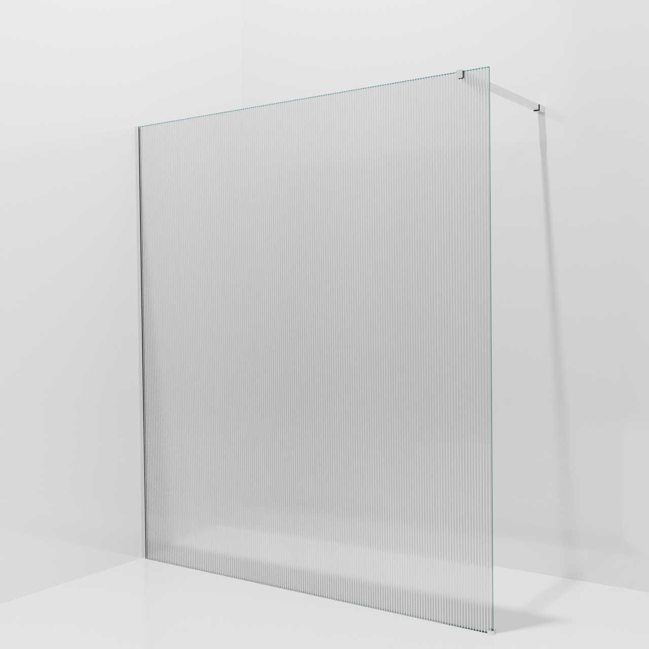 Balmani Modular douche à l'italienne: 180 x 200 cm, Ribs, avec coating, Profil Chrome brillant