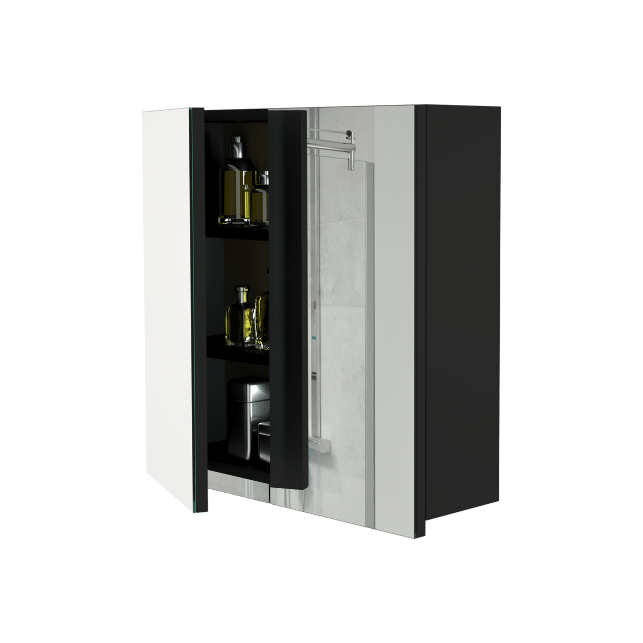 Storke Beta spiegelkast 60 x 60 cm mat zwart