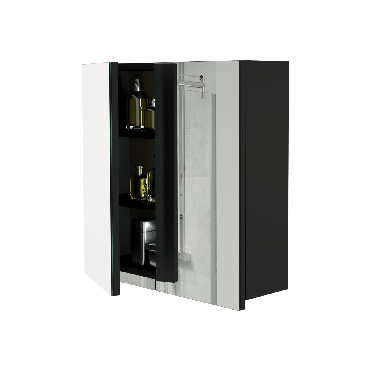 Storke Beta spiegelkast 60 x 60 cm mat zwart