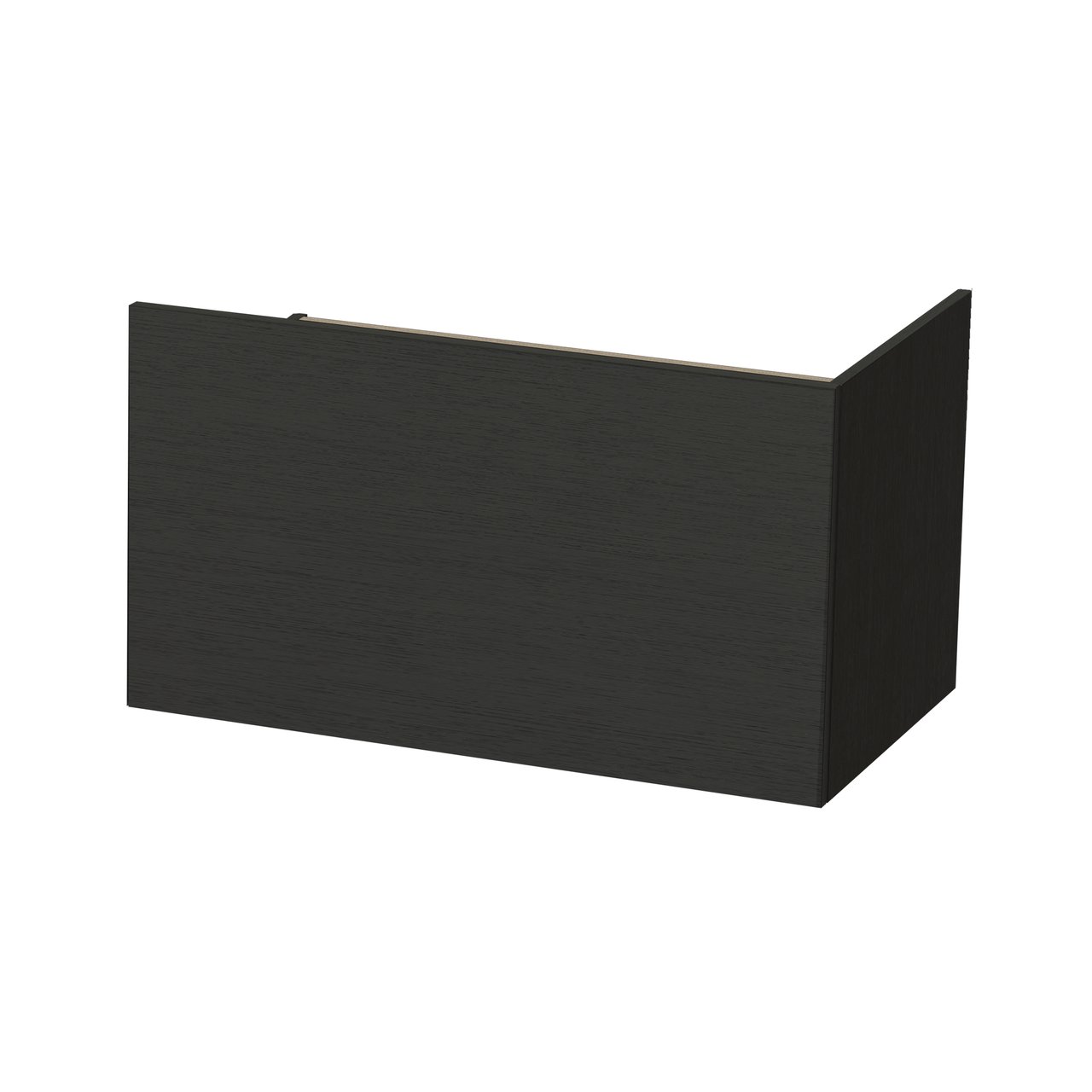 Balmani Cubo meuble sous-lavabo suspendu 184 x 53 cm chêne noir 4 tiroirs - partie droite
