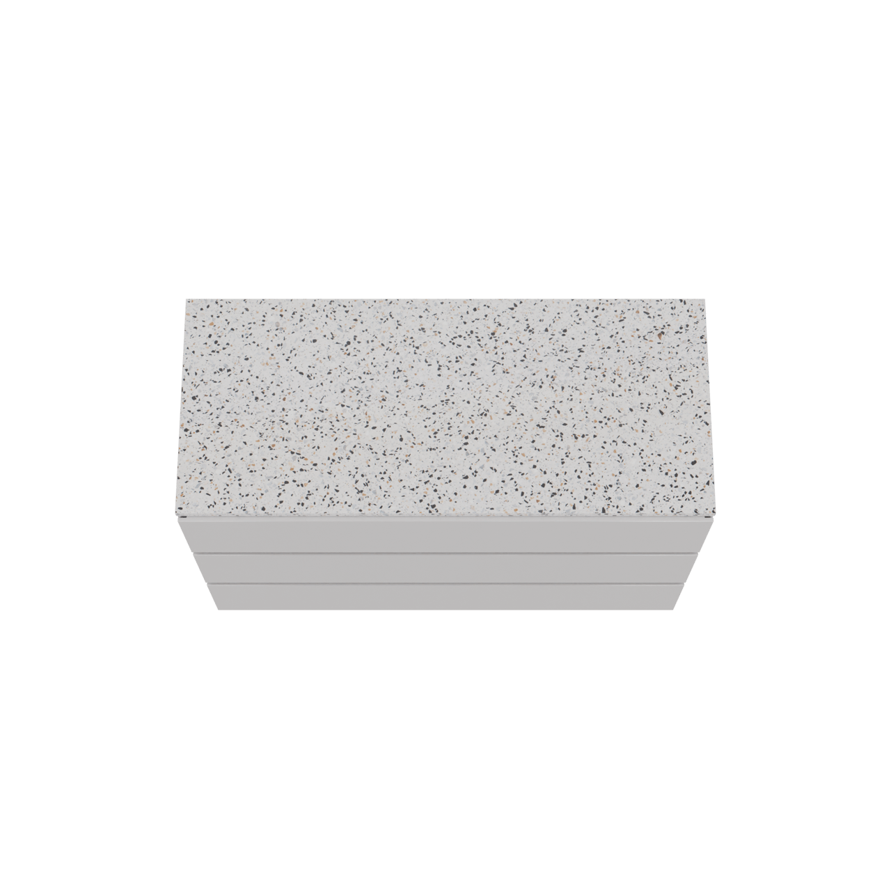 Storke Edge staand badkamermeubel 120 x 52 cm glanzend wit met Tavola enkel of dubbel tablet in mat wit/zwart terrazzo