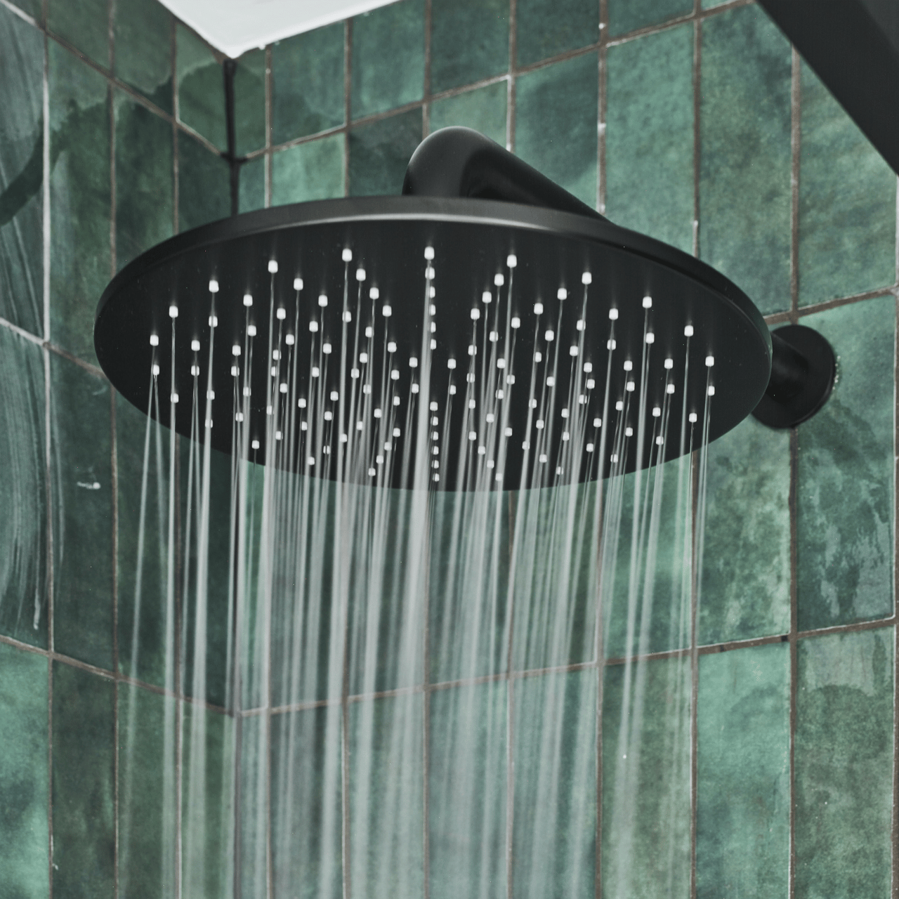 Blaufoss Round 300 Regendusche Duschkopf: Rund, Wandmontage, 30 cm, Schwarz matt