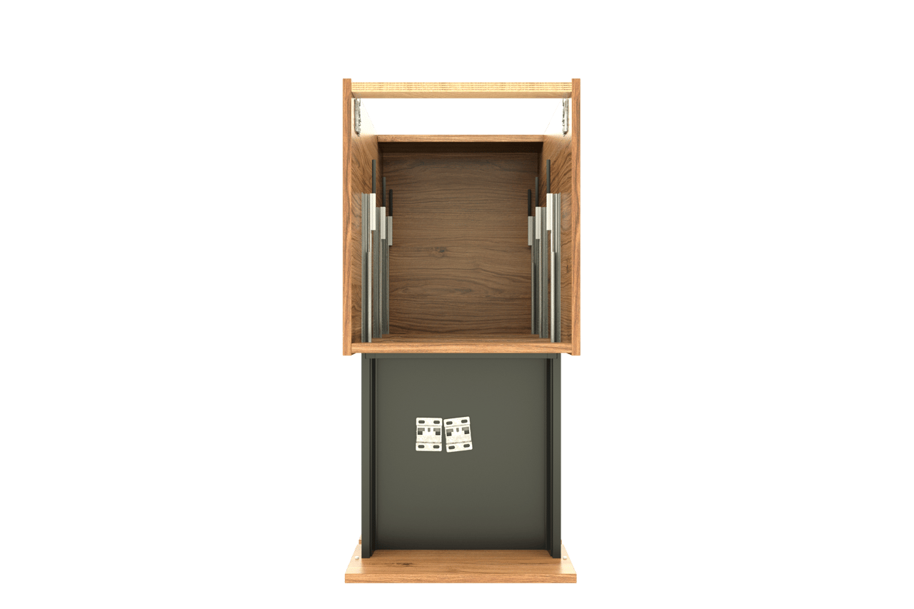 Balmani Lucida stehender Waschbeckenunterschrank: 45 x 55 cm, Teak, 3 Schubladen