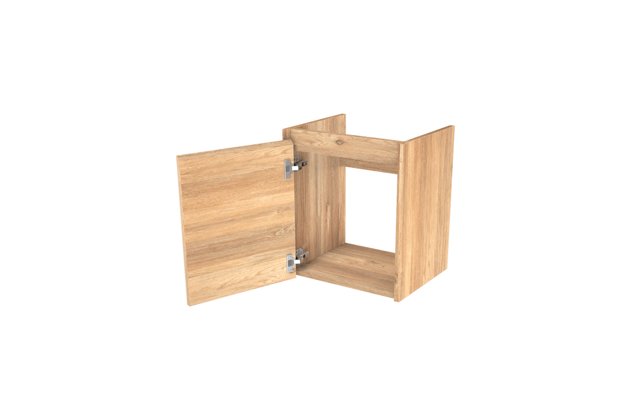 Storke Seda hängender Waschbeckenunterschrank: 45 x 35 cm, Eiche rustikal, mit Tür