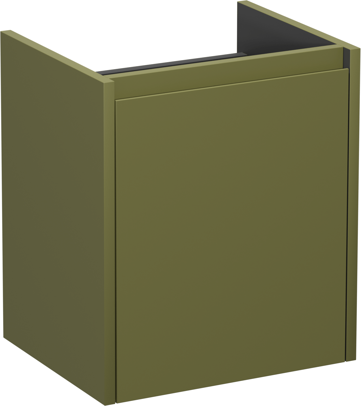 Storke Seda zwevende wastafelonderkast 45 x 35 cm olijfgroen deur