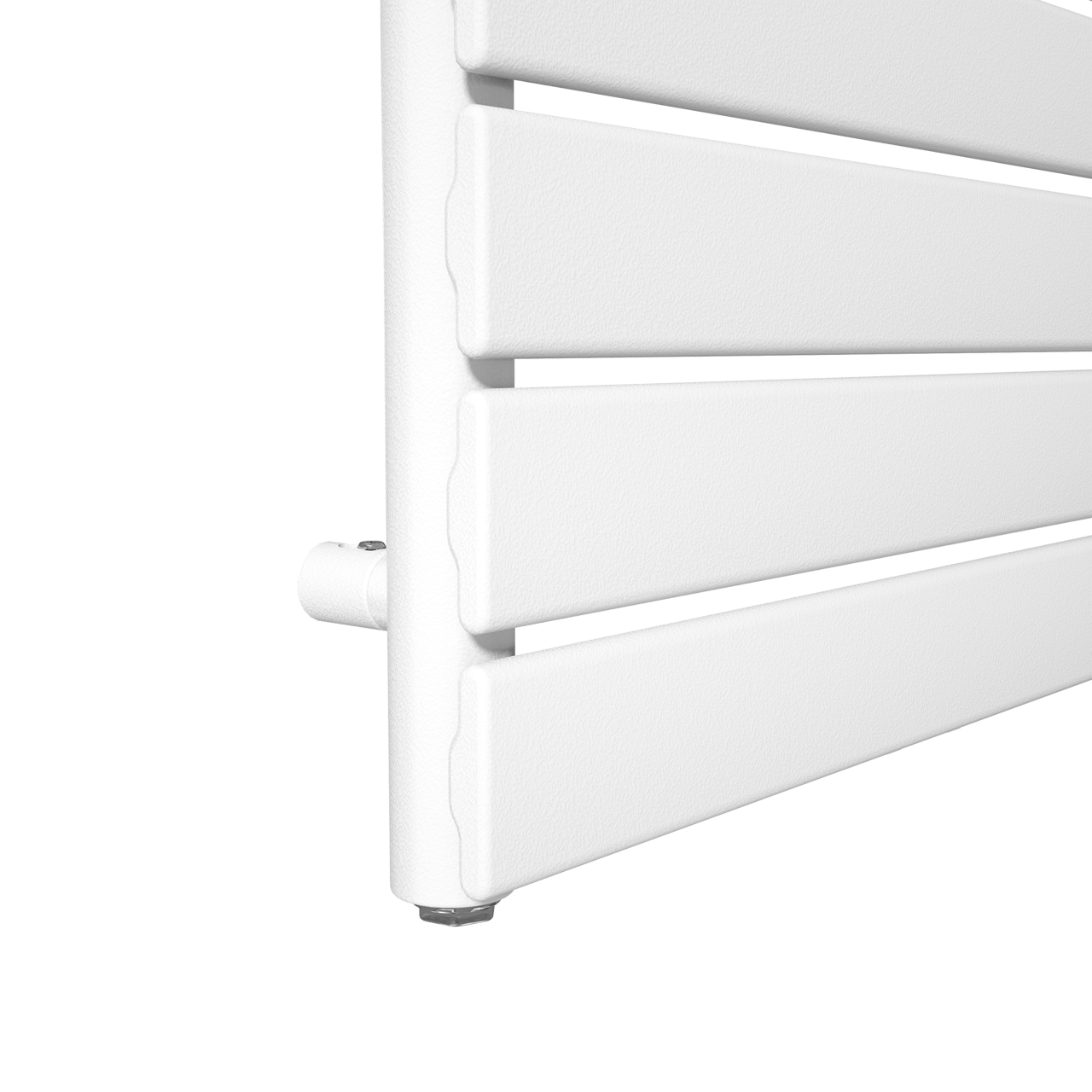 Vipera Vulcan enkele handdoekradiator 50 x 180 cm zowel elektrisch als cv mogelijk mat wit zijaansluiting 1.044W