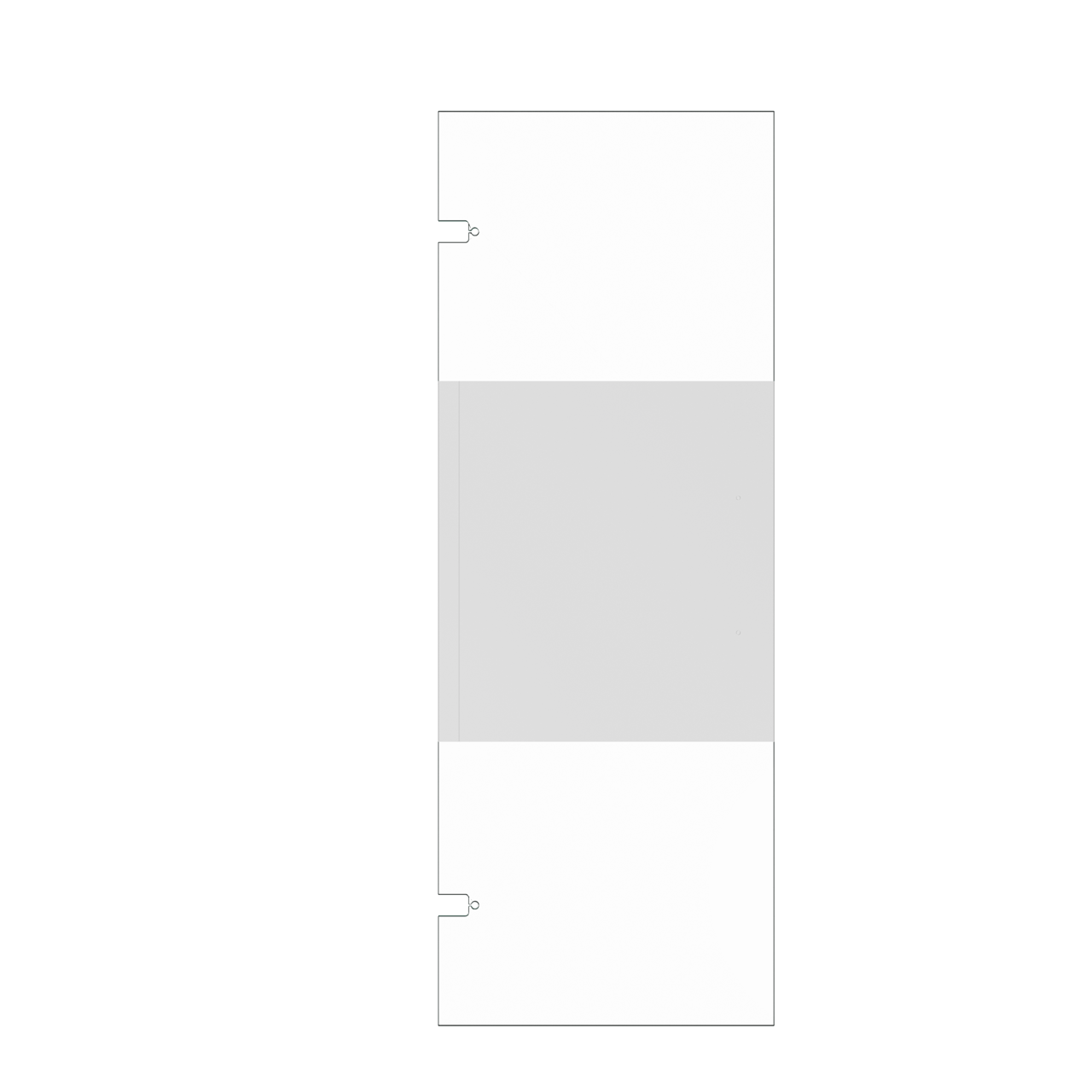 Balmani Senses Design douche draaideur links 90 x 210 cm Helder glas met matte strook, met coating