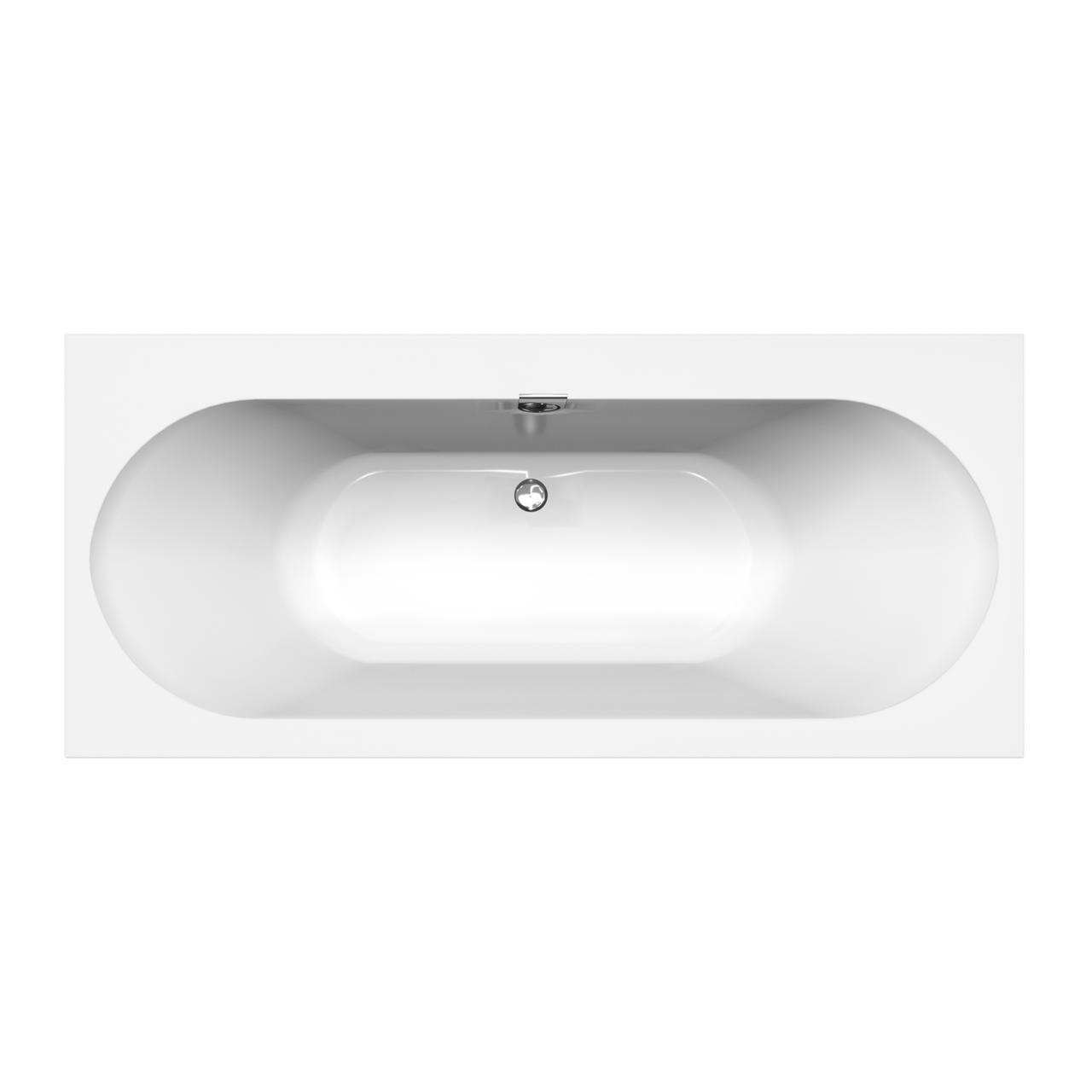 Villeroy & Boch Oberon 2.0 2-Personen-Einbaubadewanne: 180 x 80 cm, Quaryl, Weiß Glänzend