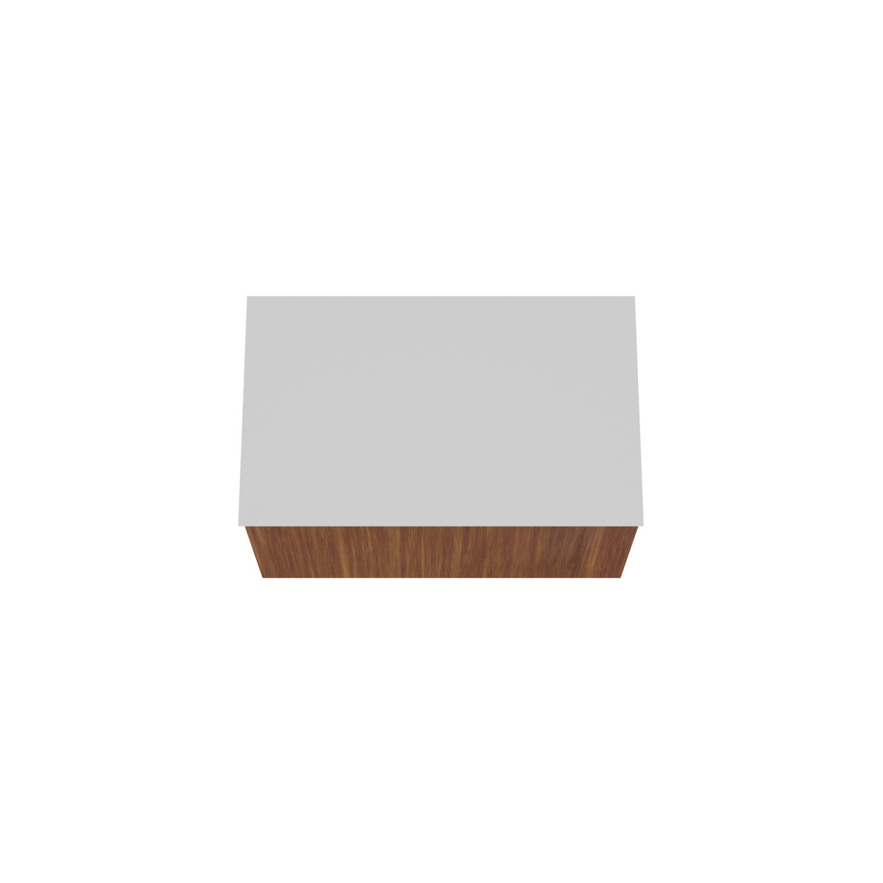 Balmani Sfera meuble salle de bains suspendu 90 x 55 cm noyer américain avec Stretto tablette simple en solid surface blanc mat