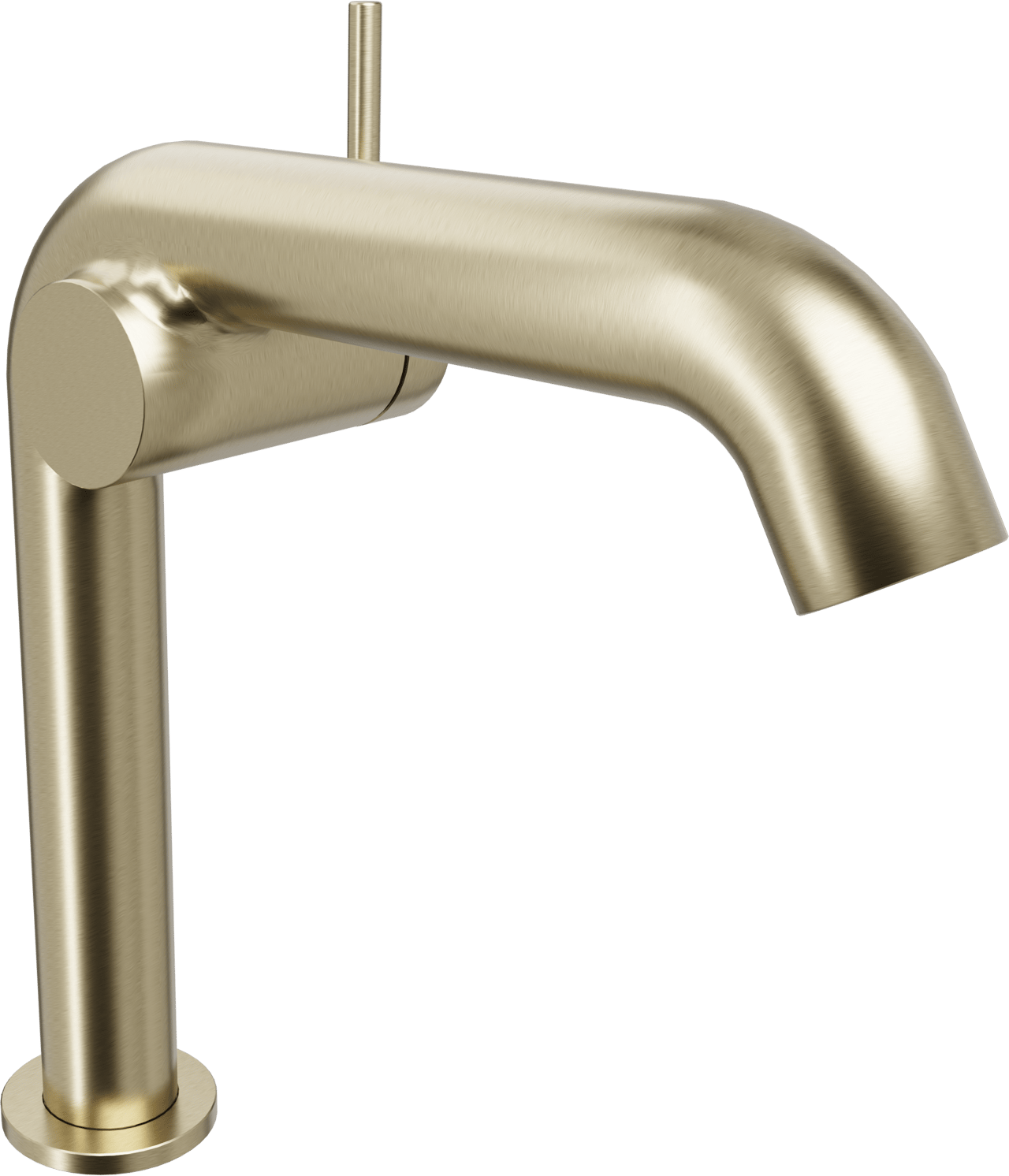 Blaufoss Round M EcoStart standaard wastafelkraan brushed champagne gold