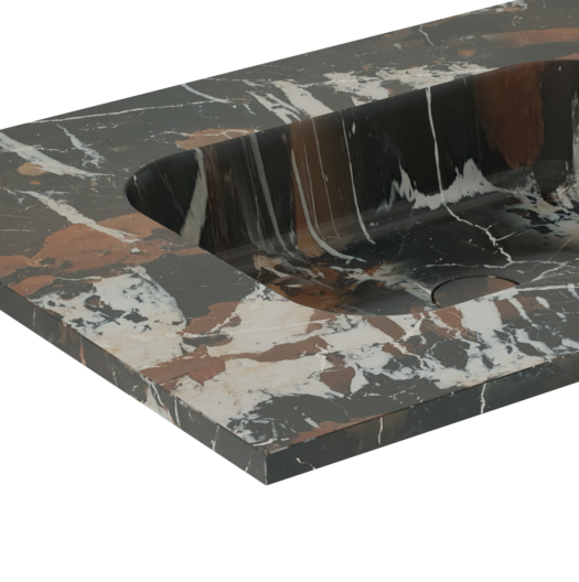 Balmani Tablo Arcato double vasque marbre Portoro Gold 180 x 55 cm