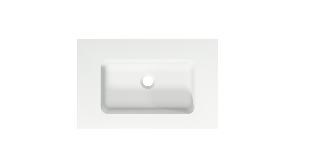 Storke Mata Einzelwaschtisch, Solid Surface matt, 60 x 40 cm